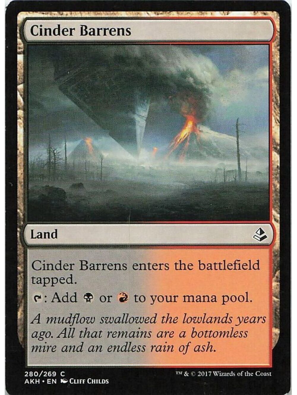 C Magic: The Gathering 2017 Cinder Barrens NM AKH